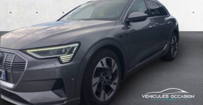 SUV electrique haut de gamme d'occasion, audi e-tron 408ch, vue avant, Cotrans Le Port 974