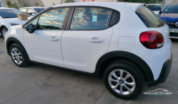 Photo de la vue arrière de la Citroën C3 BHDI blanche, vue arrière, lunette arrière chauffante, occasion à La Réunion